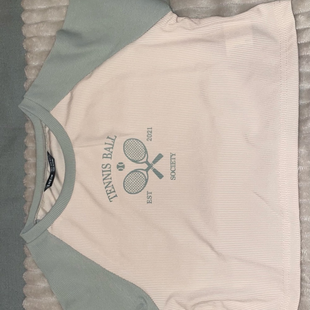 White and green crop top